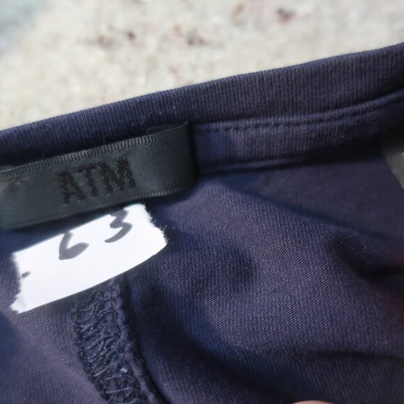 Womens ATM Anthony Thomas Melillo Navy Blue Short Sleeve Mini T-Shirt Dress M - Picture 11 of 11